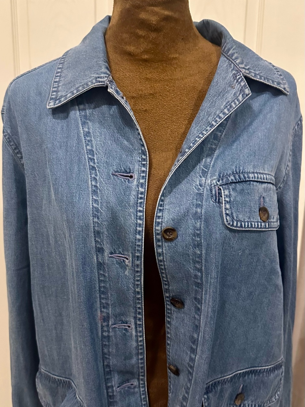 Liz Claiborne Light Blue Denim Shirt Jacket